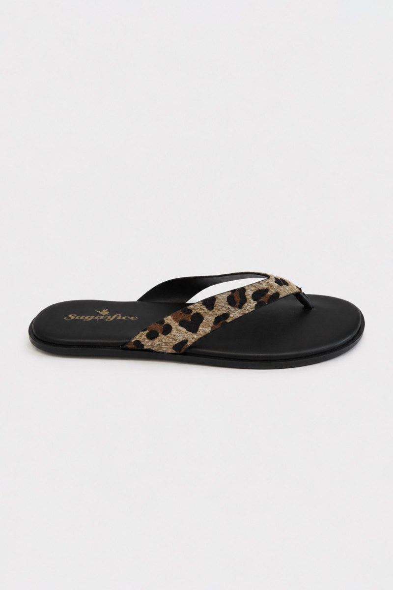 PONY HAIR FLIP FLOPS-26819022-999