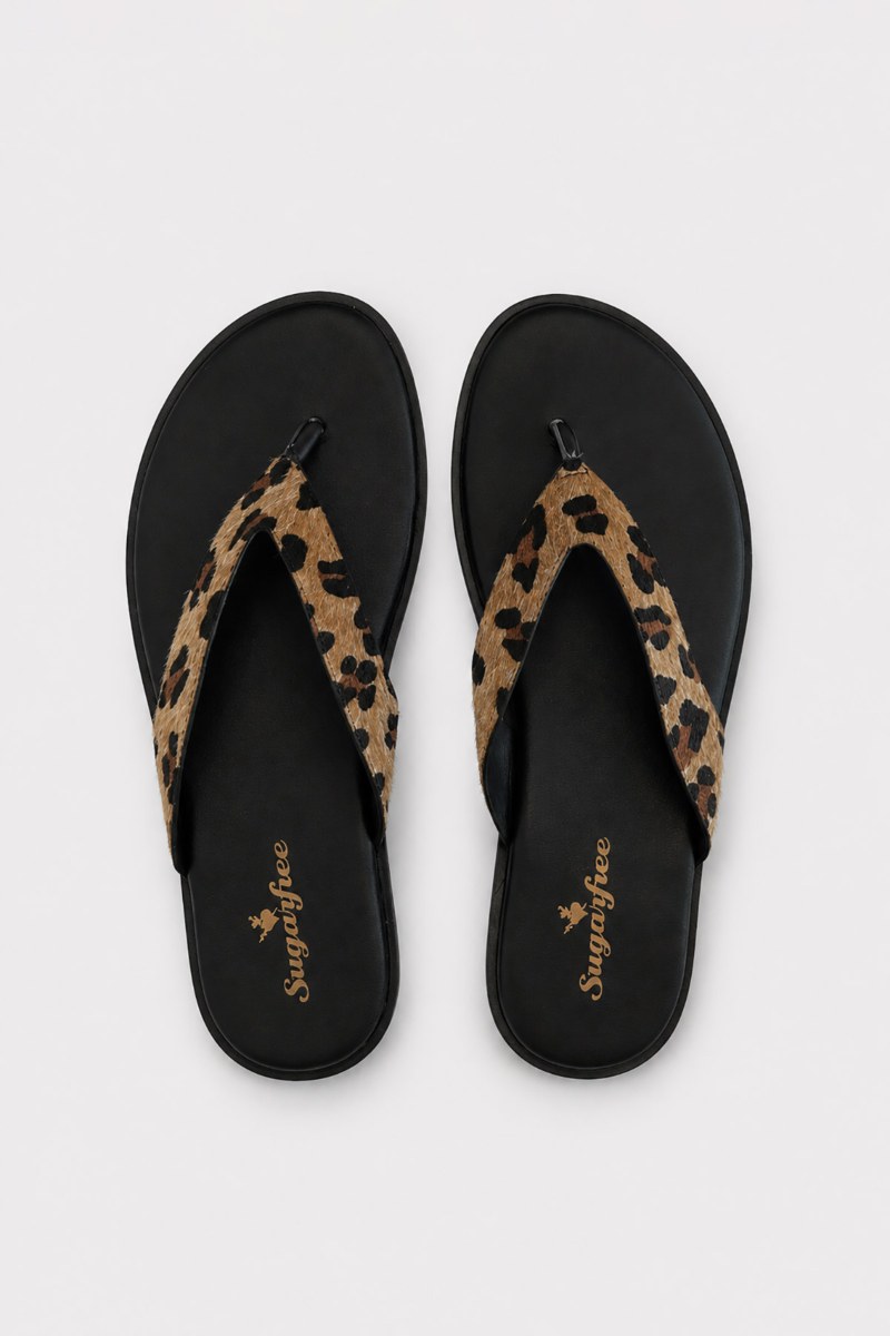 PONY HAIR FLIP FLOPS-26819022-999