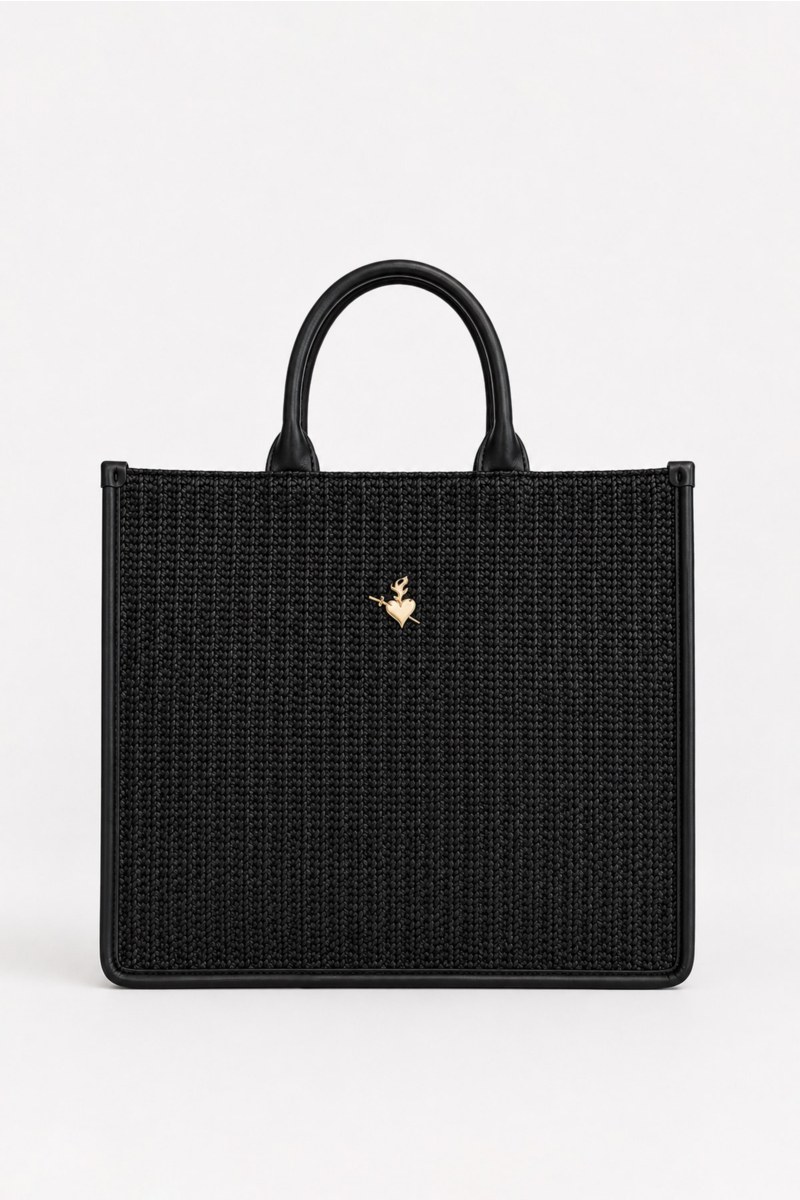 MONOCHROME CROCHET TOTE BAG-26819060-110