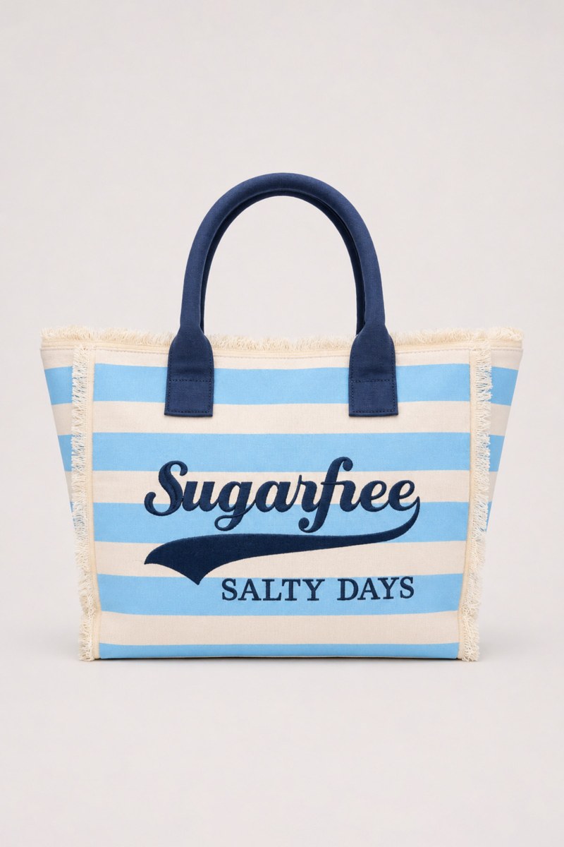 CANVAS TOTE BAG WITH STRIPES-26819101-421