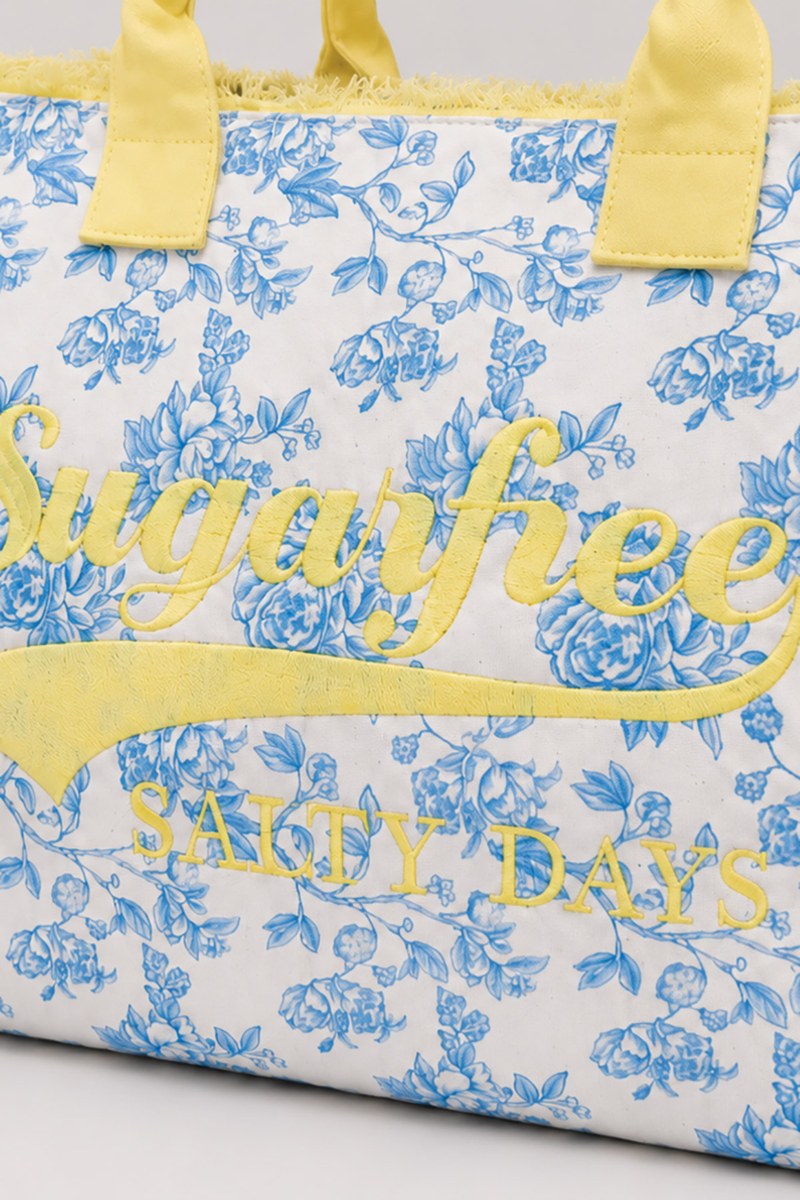 FLORAL PRINTED CANVAS TOTE BAG-26819102-432