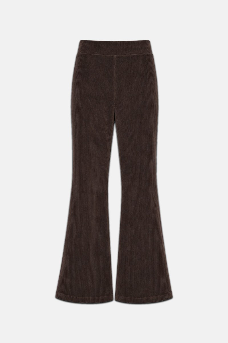 FLARED HIGH WAISTED CORDUROY PANTS-26831064-324