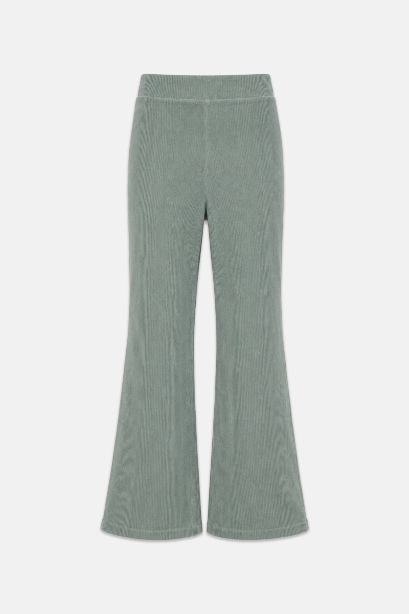 FLARED HIGH WAISTED CORDUROY PANTS-26831064-914