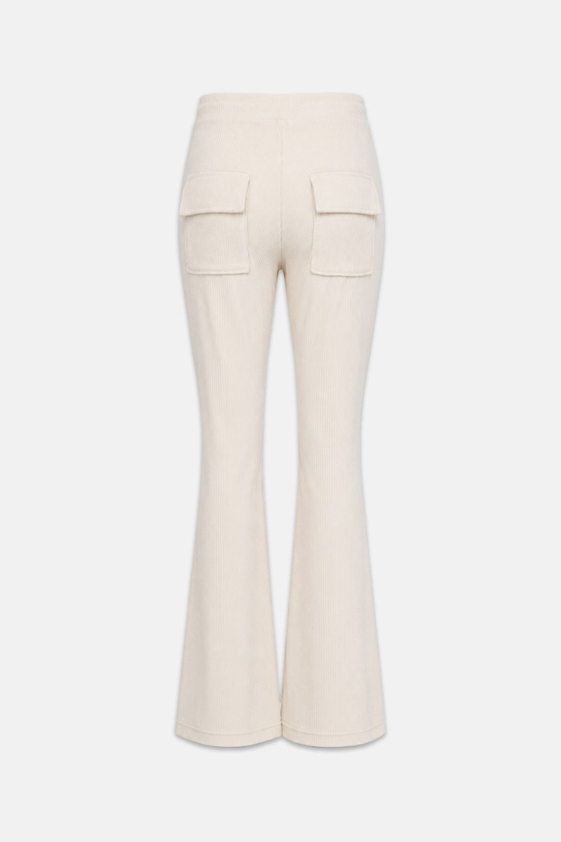 FLARED HIGH WAISTED CORDUROY PANTS-26831065-103