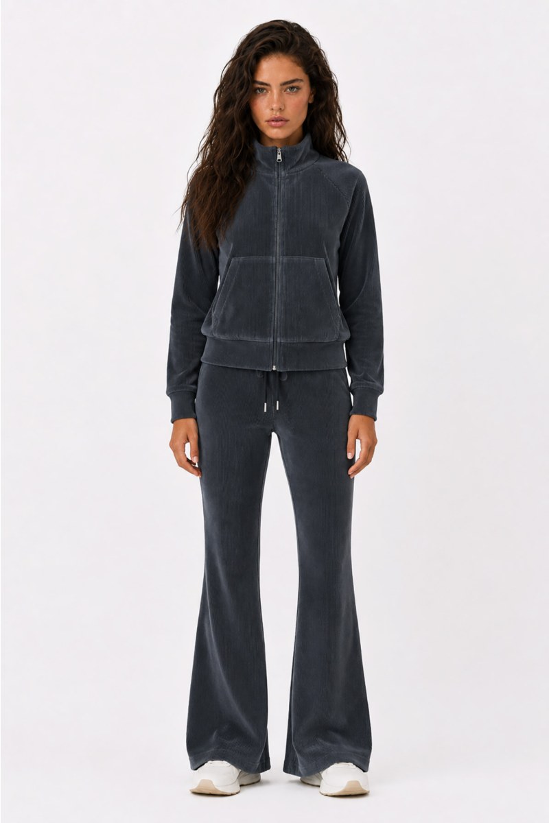 FLARED HIGH WAISTED CORDUROY PANTS-26831065-995