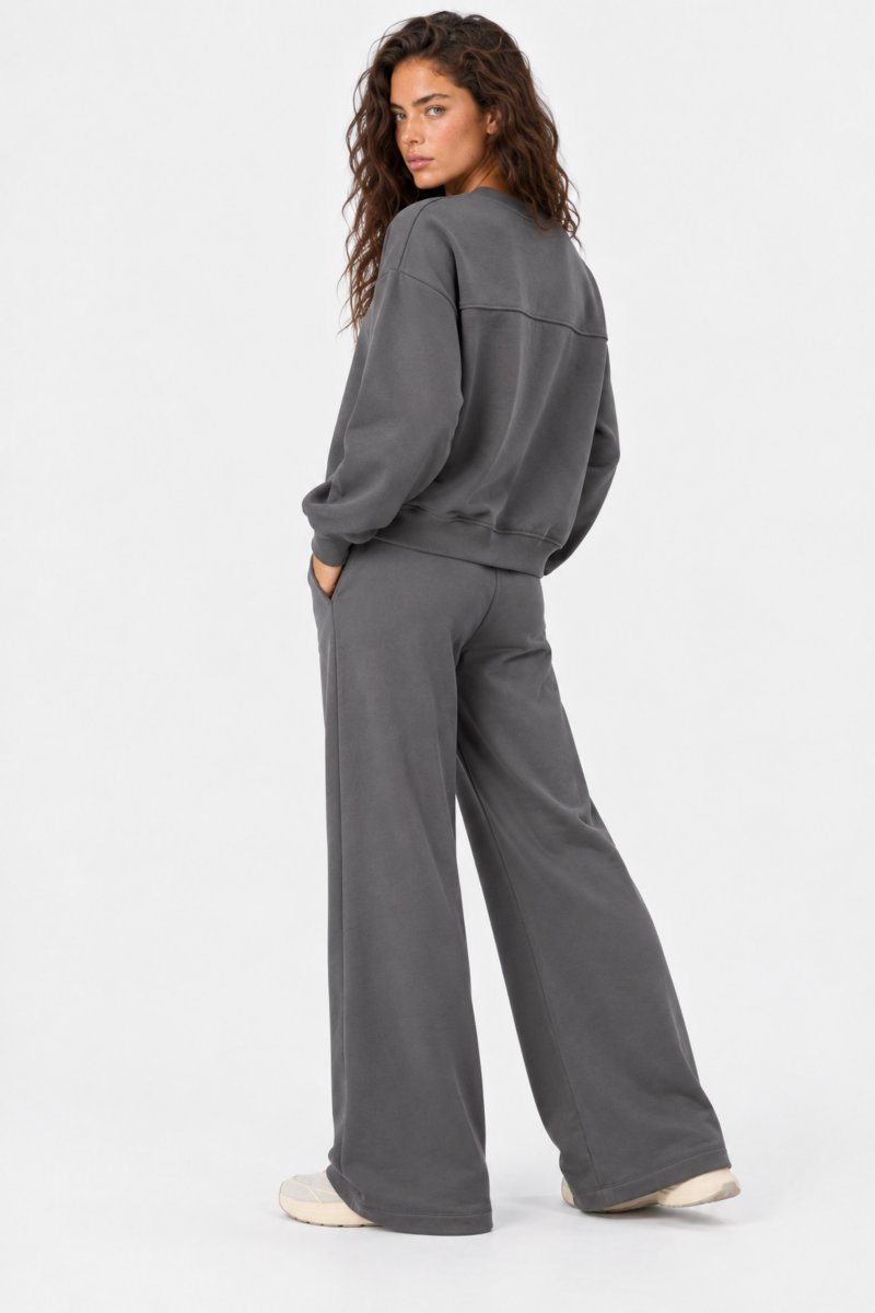 HIGH WAISTED FLARED COTTON PANTS-26831069-206