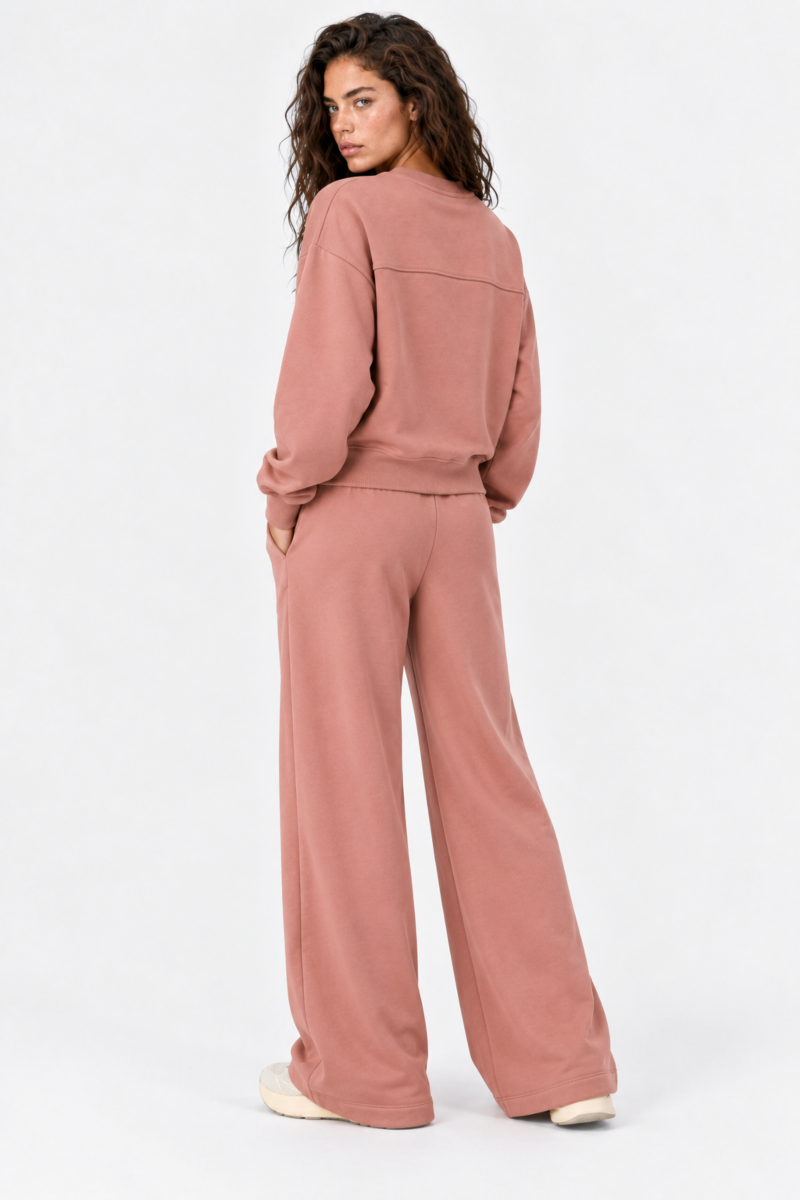 HIGH WAISTED FLARED COTTON PANTS-26831069-720