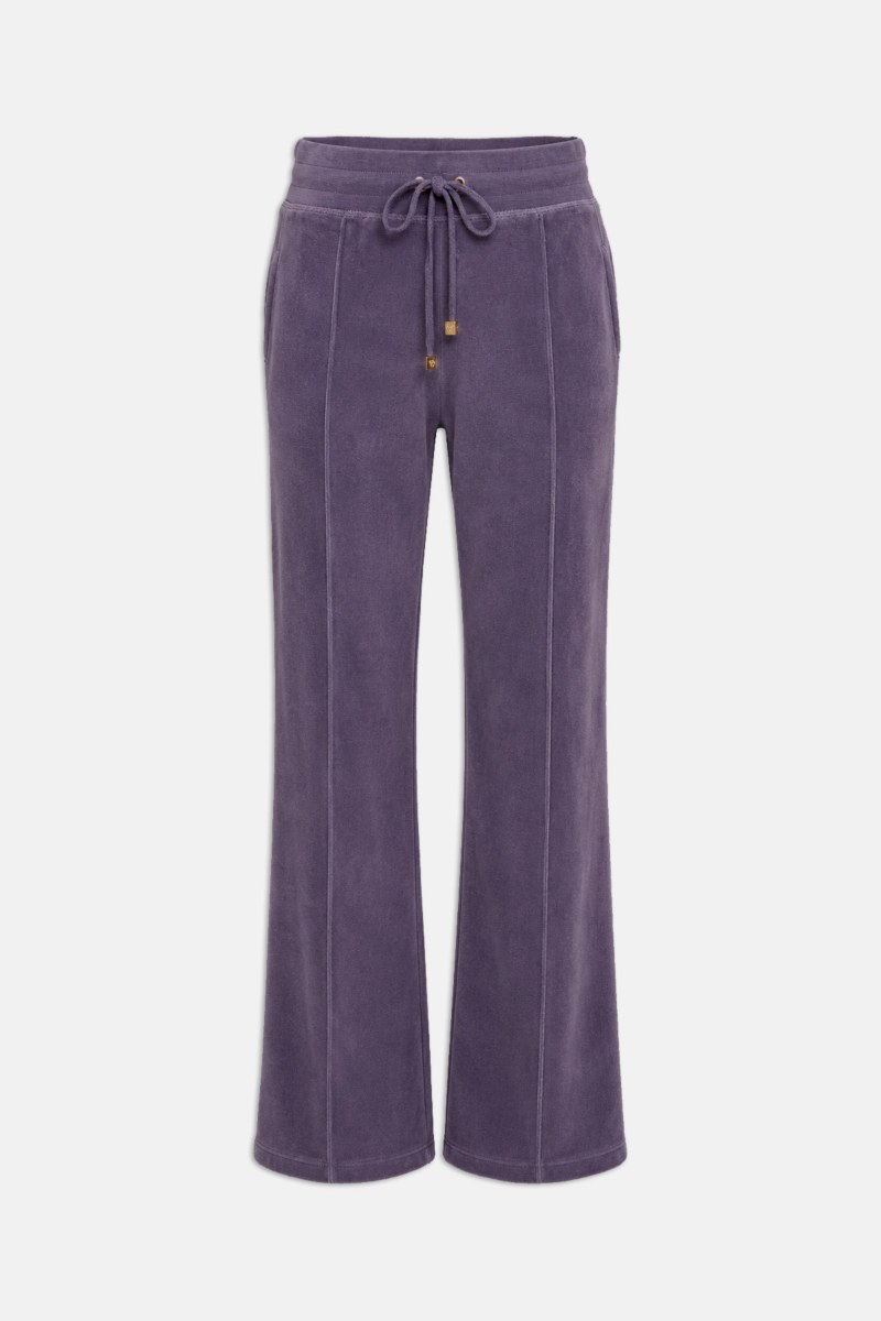 HIGH WAISTED VELOUR PANTS WITH OUTER SEAM-26831073-801