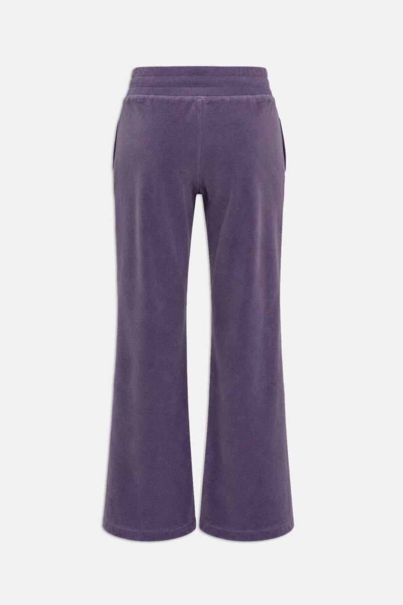 HIGH WAISTED VELOUR PANTS WITH OUTER SEAM-26831073-801