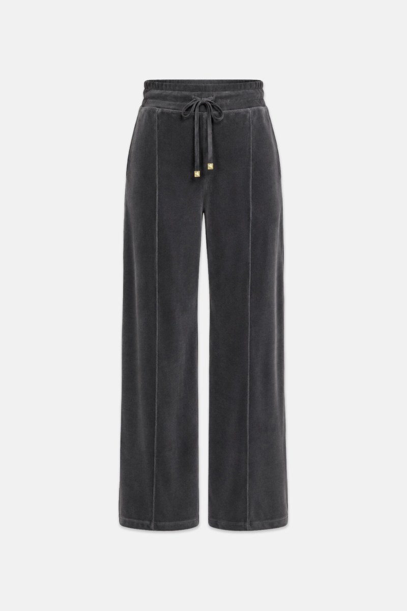 HIGH WAISTED VELOUR PANTS WITH OUTER SEAM-26831073-842
