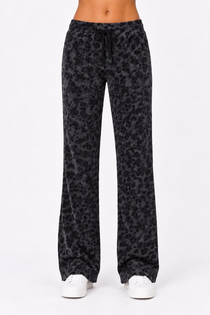 LEOPARD PRINTED SUPER SOFT VELOUR PANTS-26831091-216