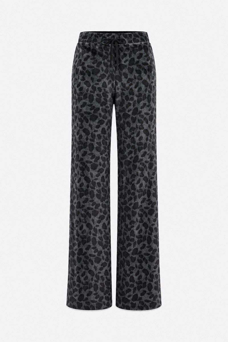 LEOPARD PRINTED SUPER SOFT VELOUR PANTS-26831091-216