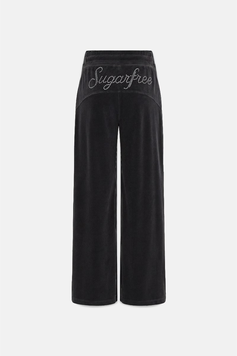 STRASS EMBELLISHED SUPER SOFT VELOUR PANTS-26831095-110