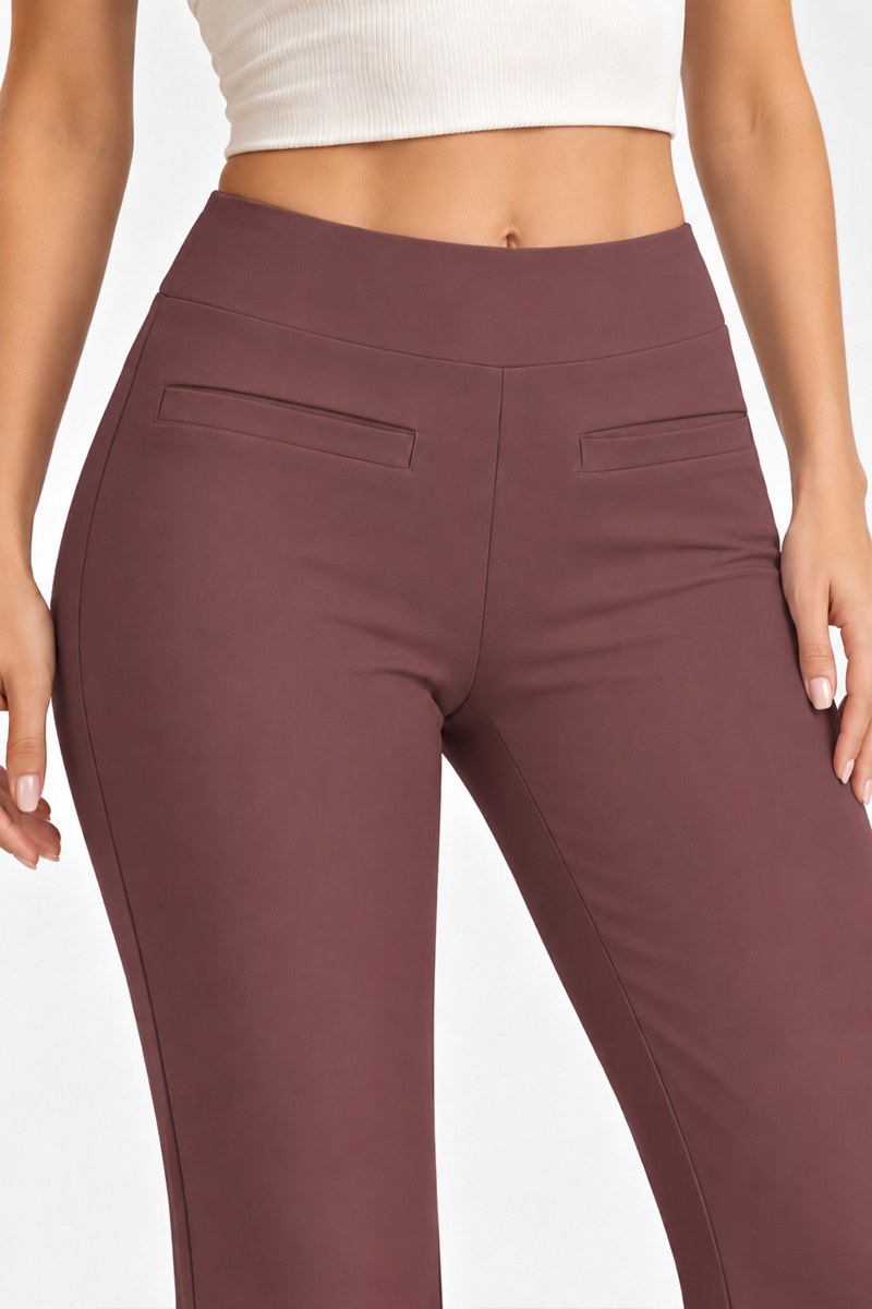 HIGH WAIST FLARED SPORTS LEGGINGS/PANTS-26831113-325