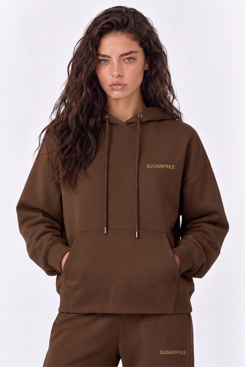 BASIC COTTON OVERSIZED HOODED SWEATSHIRT WITH INNER SOFT FLEECE FABRIC-26832028-332
