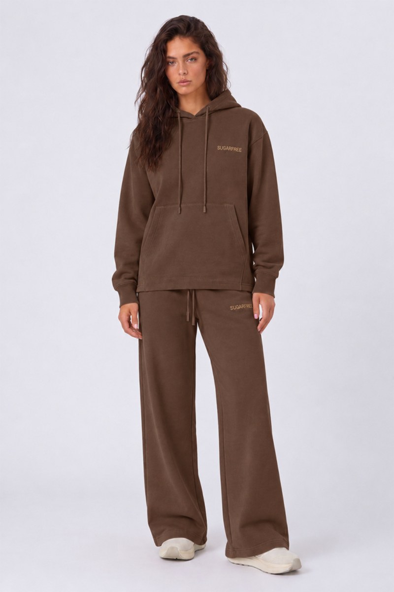 BASIC COTTON OVERSIZED HOODED SWEATSHIRT WITH INNER SOFT FLEECE FABRIC-26832028-332