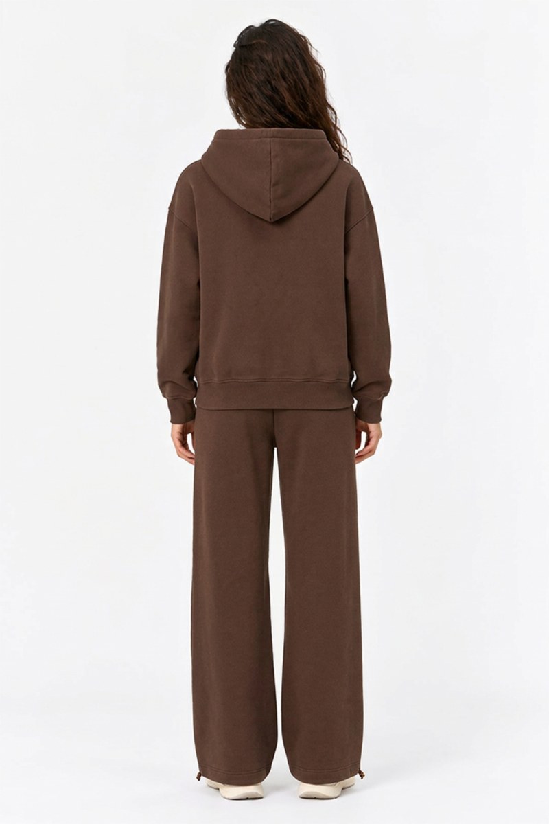 BASIC COTTON OVERSIZED HOODED SWEATSHIRT WITH INNER SOFT FLEECE FABRIC-26832028-332