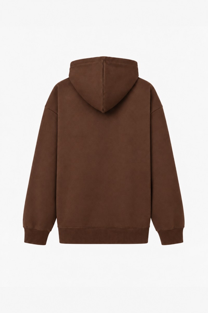 BASIC COTTON OVERSIZED HOODED SWEATSHIRT WITH INNER SOFT FLEECE FABRIC-26832028-332