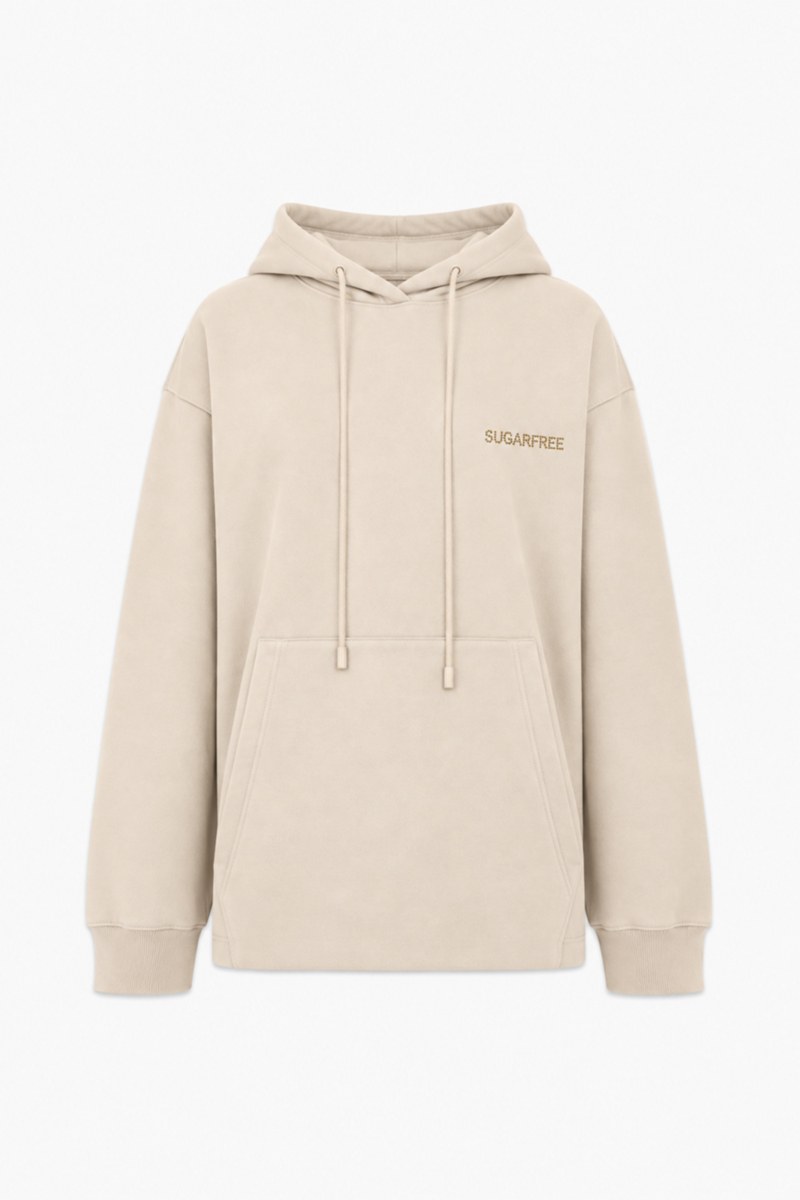 BASIC COTTON OVERSIZED HOODED SWEATSHIRT WITH INNER SOFT FLEECE FABRIC-26832028-929