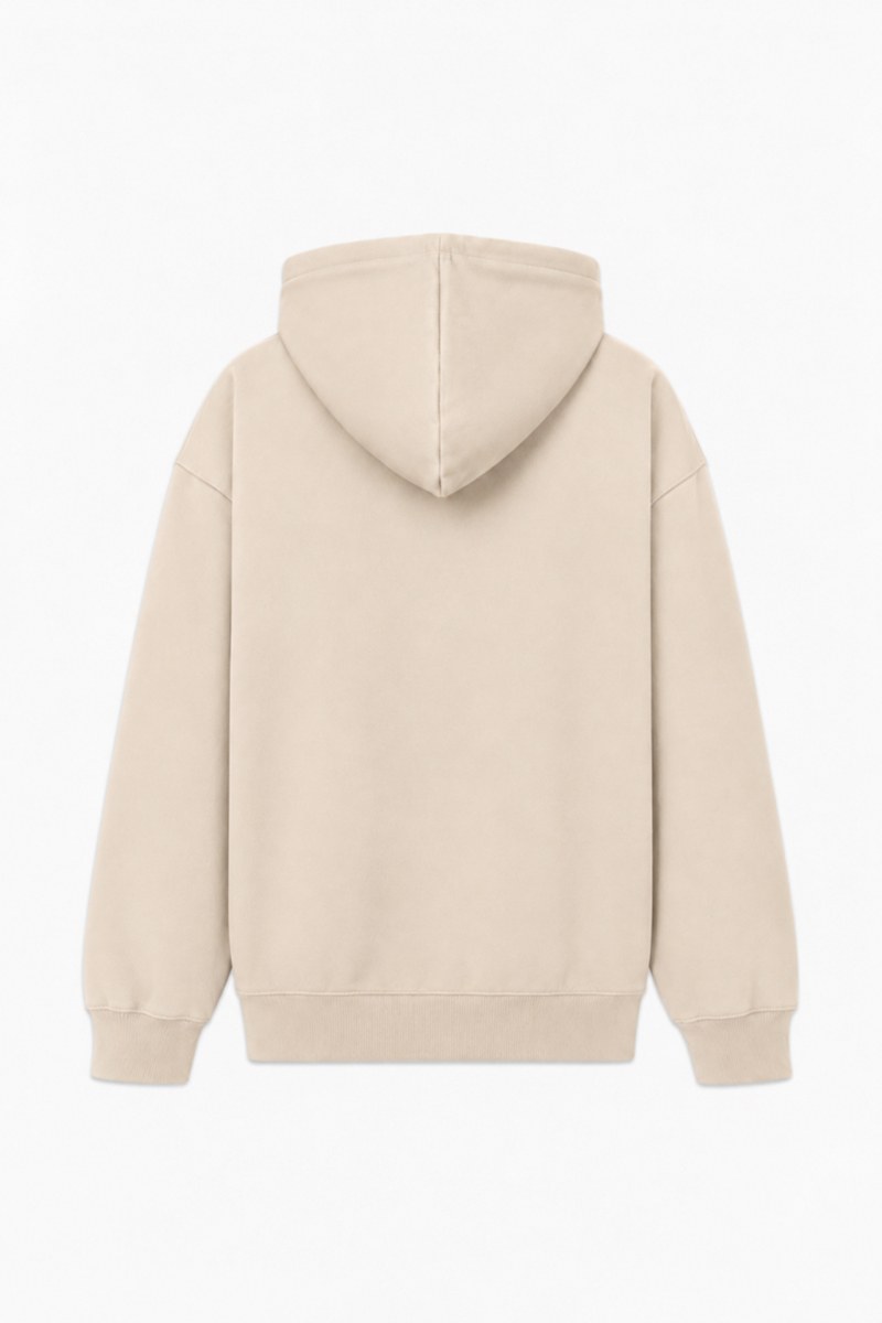 BASIC COTTON OVERSIZED HOODED SWEATSHIRT WITH INNER SOFT FLEECE FABRIC-26832028-929