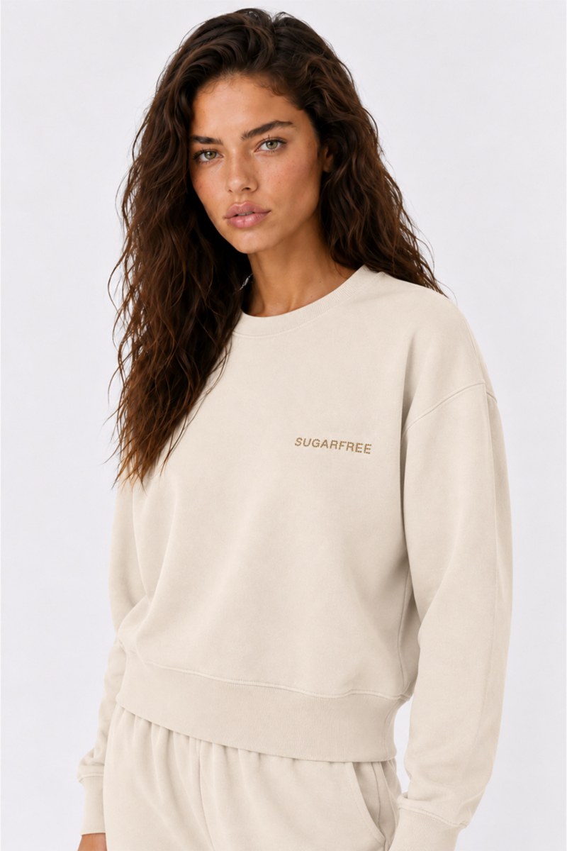 BASIC COTTON OVERSIZED SWEATSHIRT WITH INNER SOFT FLEECE FABRIC-26832029-929