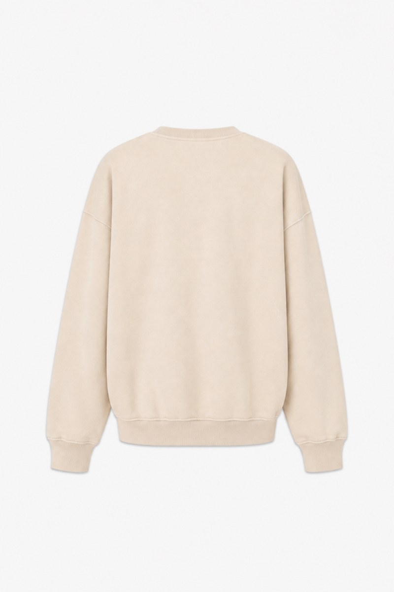 BASIC COTTON OVERSIZED SWEATSHIRT WITH INNER SOFT FLEECE FABRIC-26832029-929
