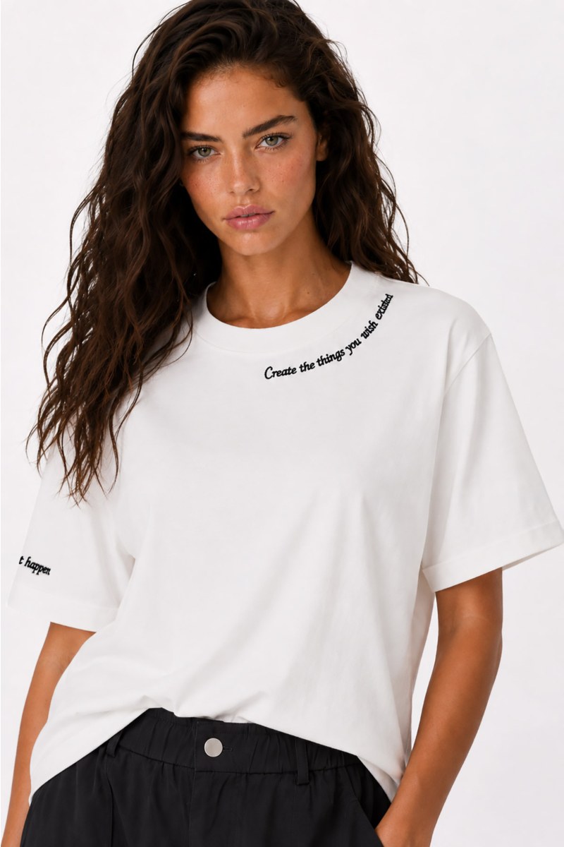 COTTON T-SHIRT WITH EMBROIDERED DETAIL-26832049-102
