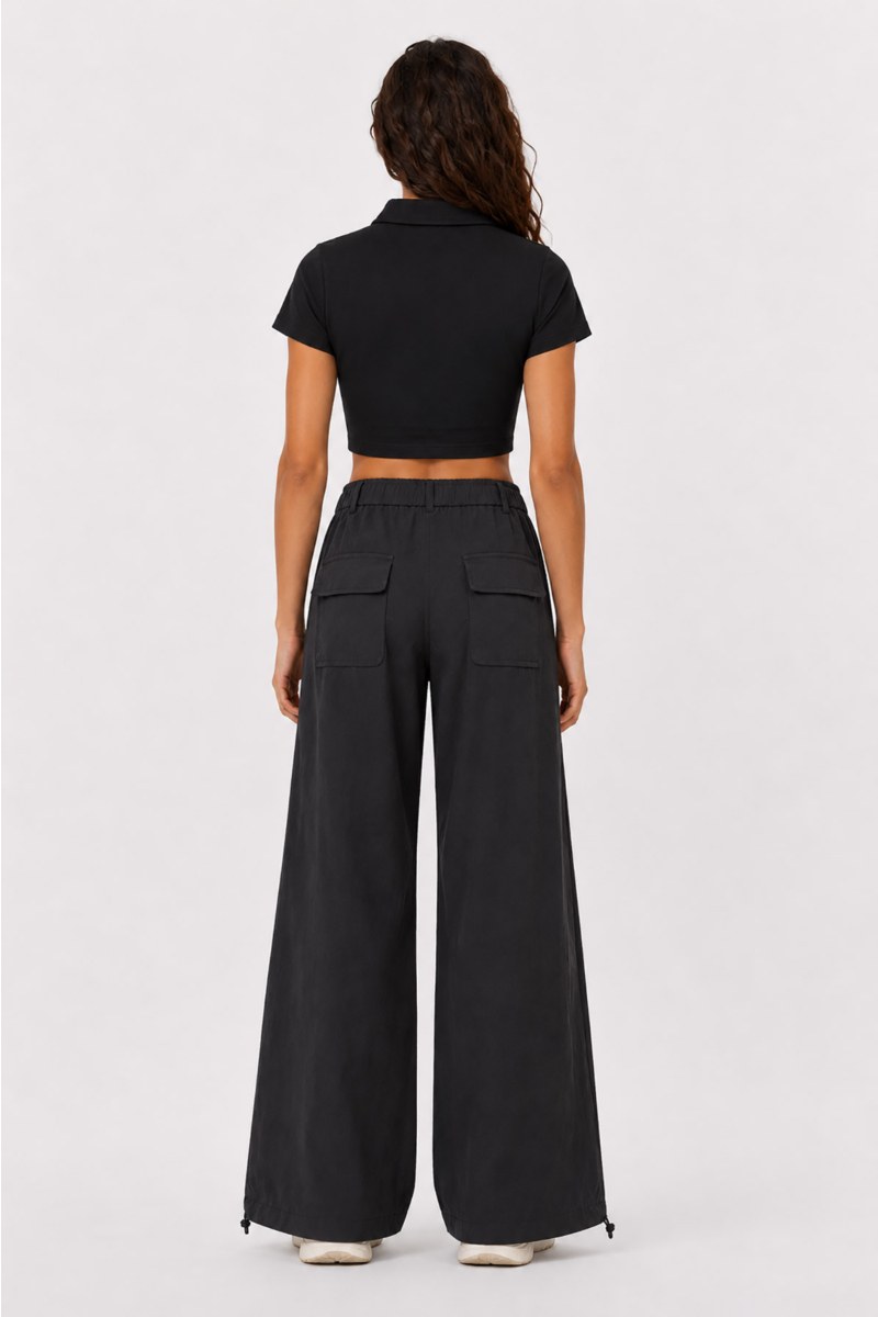 POLO STYLE COTTON CROPPED TOP-26832050-110