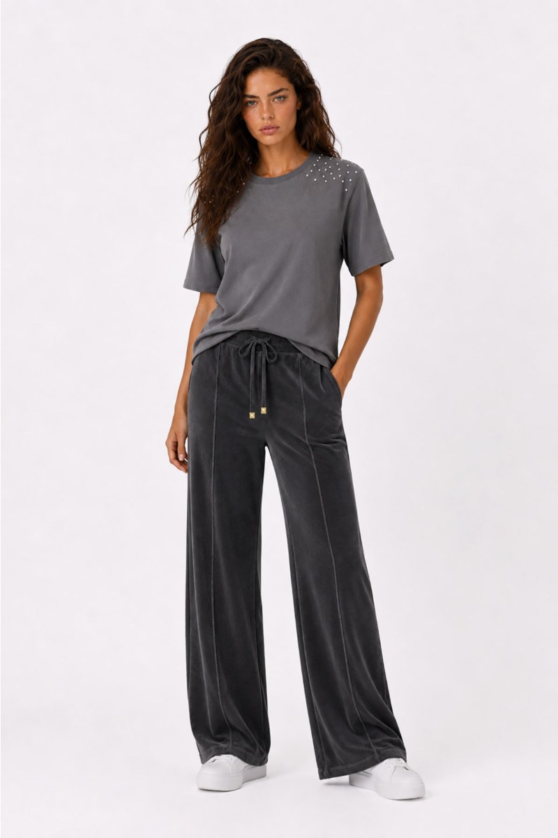COTTON T-SHIRT WITH SPARKLING STRASS ON THE SHOULDERS-26832055-217