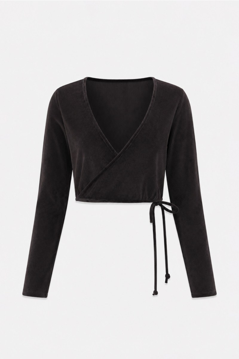 MONOCHROME CORDUROY WRAP CROP TOP-26832064-324
