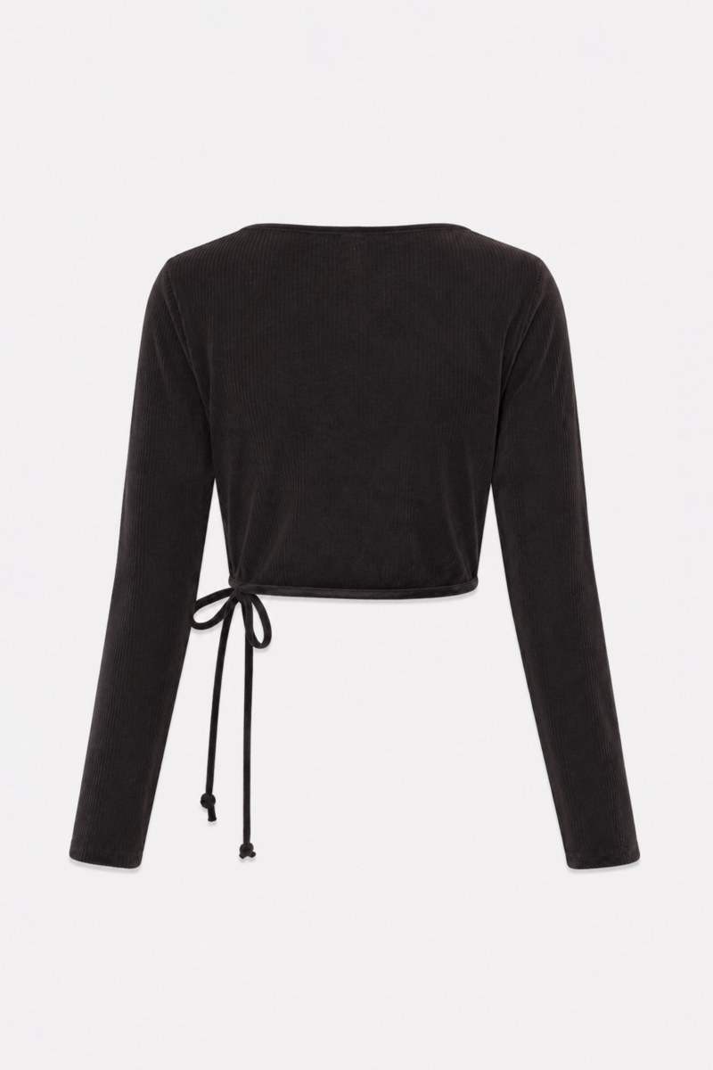 MONOCHROME CORDUROY WRAP CROP TOP-26832064-324