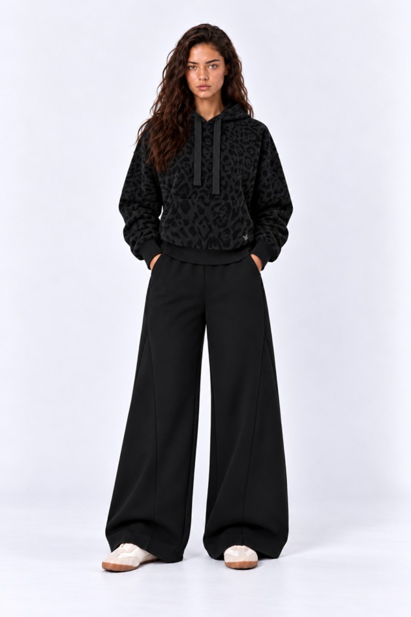 LEOPARD PRINTED OVERSIZED LONG-SLEEVED HOODIE SWEATSHIRT-26832141-110