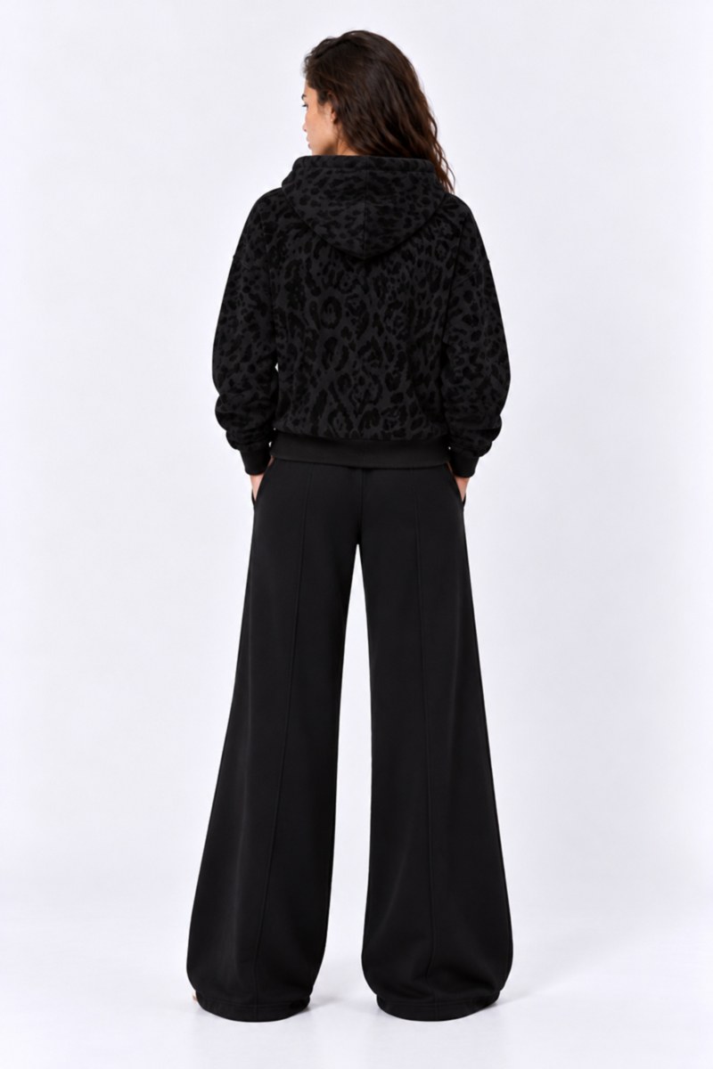 LEOPARD PRINTED OVERSIZED LONG-SLEEVED HOODIE SWEATSHIRT-26832141-110