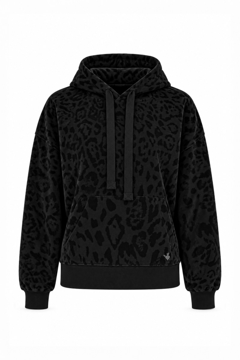 LEOPARD PRINTED OVERSIZED LONG-SLEEVED HOODIE SWEATSHIRT-26832141-110