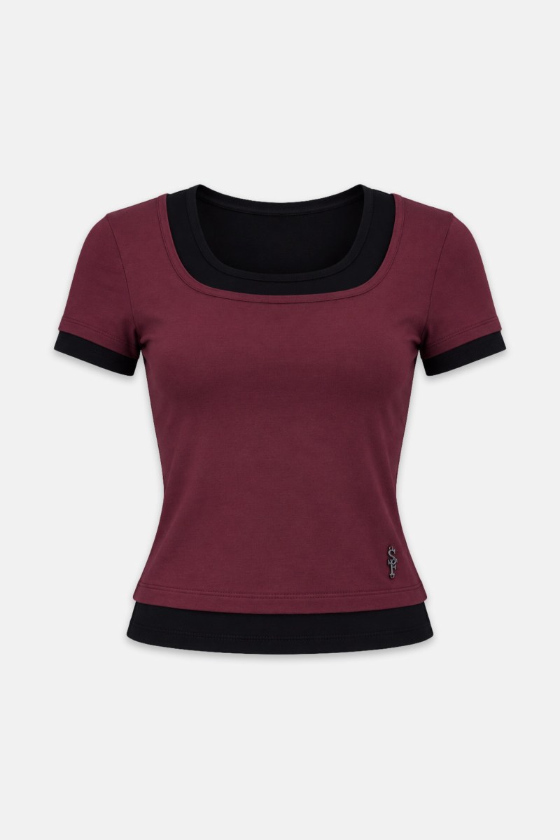 T-SHIRT WITH DOUBLE-FABRIC EFFECT-26832153-934