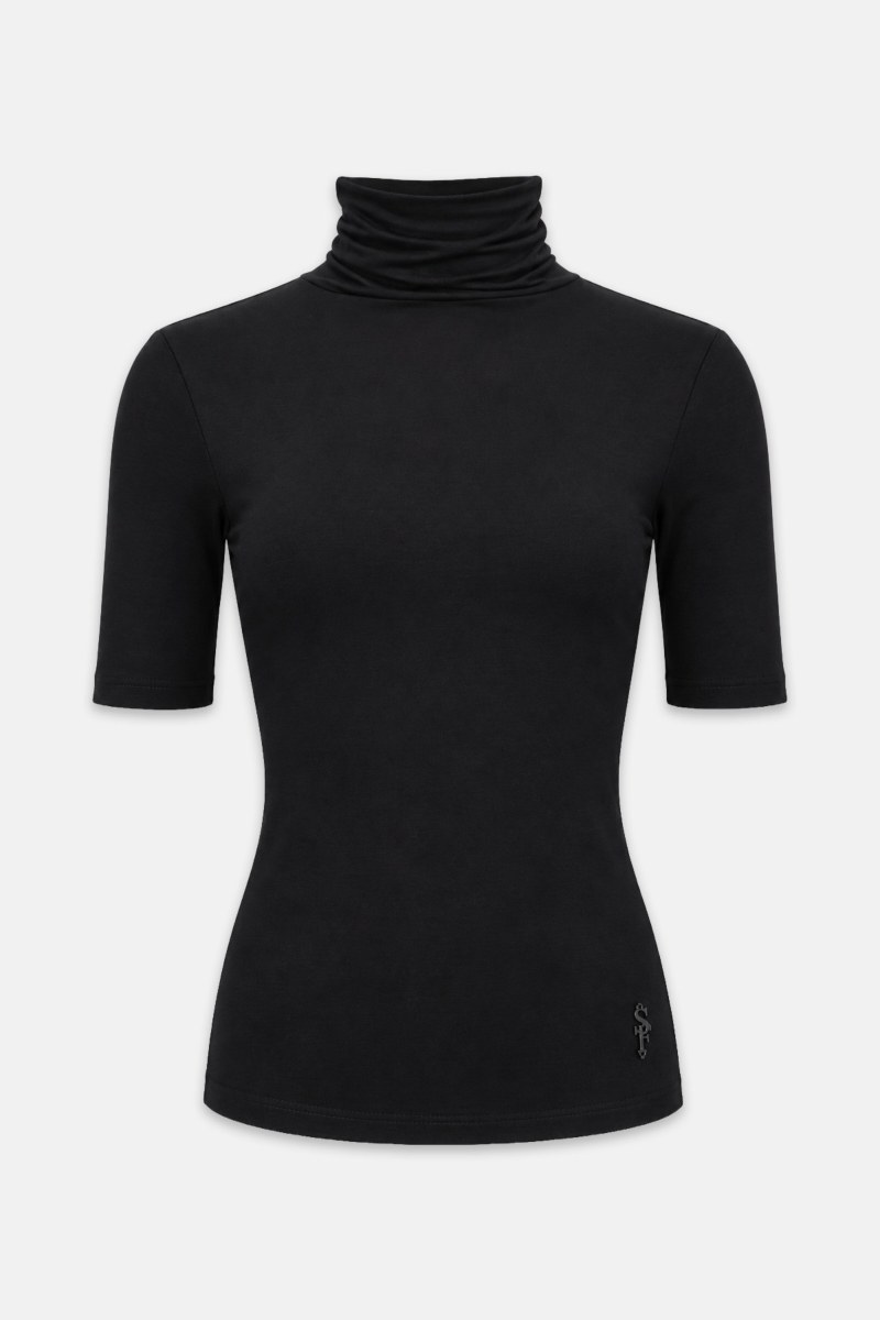 TURTLENECK SHORT-SLEEVED TOP-26832157-110