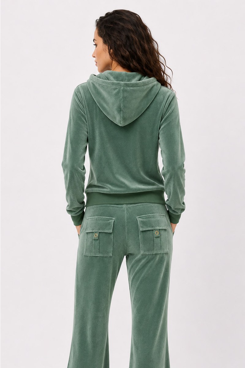 FASHION BASIC VELOUR HOODED JACKET-26833000-518