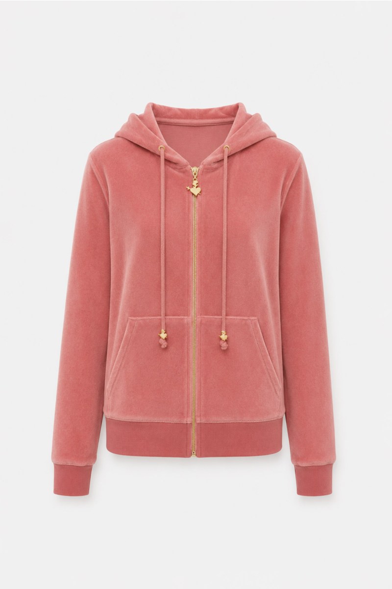 FASHION BASIC VELOUR HOODED JACKET-26833000-719