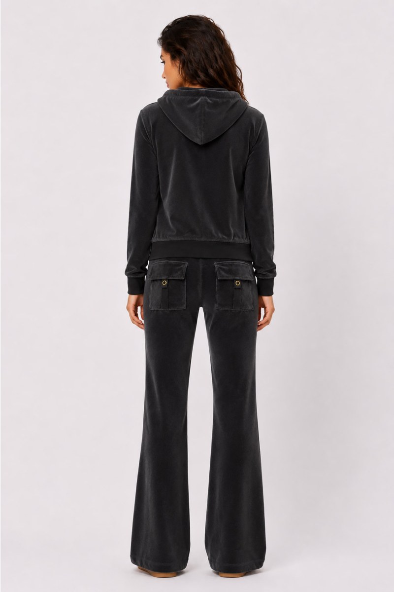 FASHION BASIC VELOUR HOODED JACKET-26833000-842