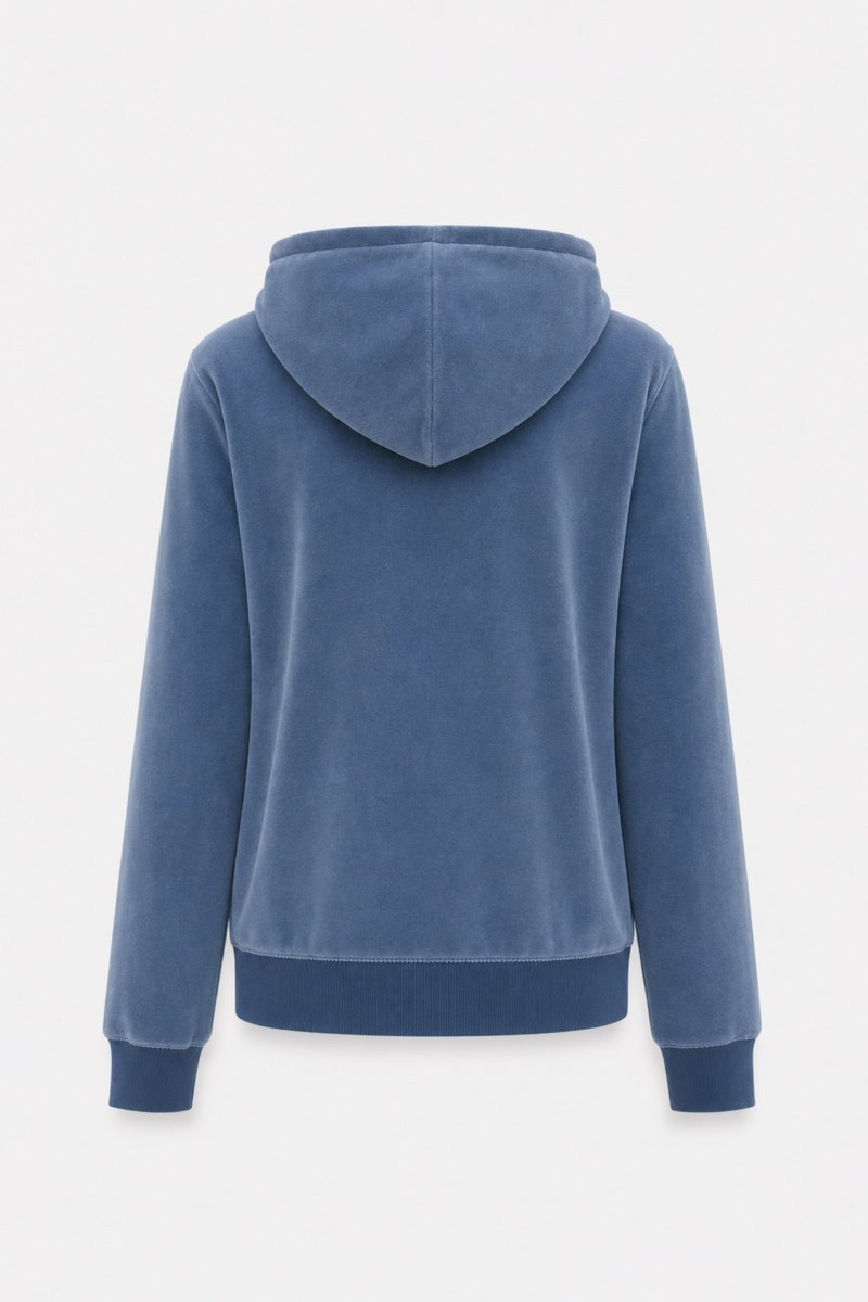 FASHION BASIC VELOUR HOODED JACKET-26833000-995