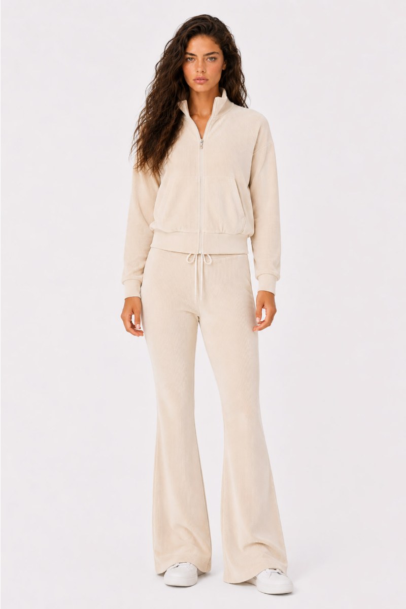 COLLAR ZIPPED CORDUROY JACKET-26833065-103