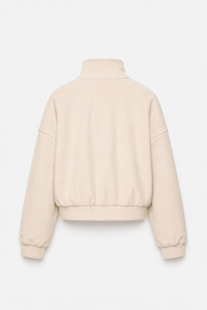 COLLAR ZIPPED CORDUROY JACKET-26833065-103