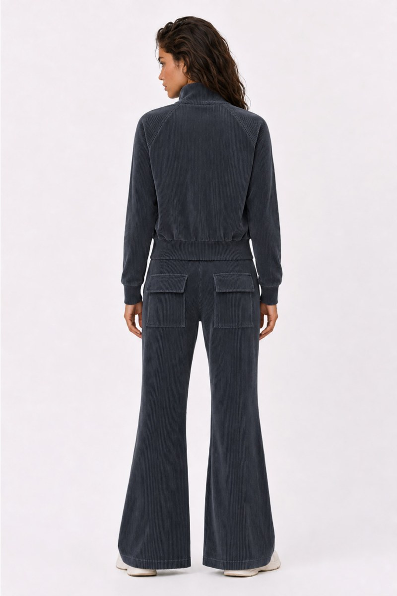 COLLAR ZIPPED CORDUROY JACKET-26833065-995