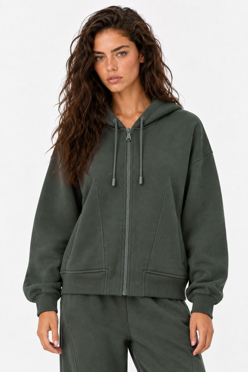 MONOCHROME COTTON HOODED JACKET-26833071-523