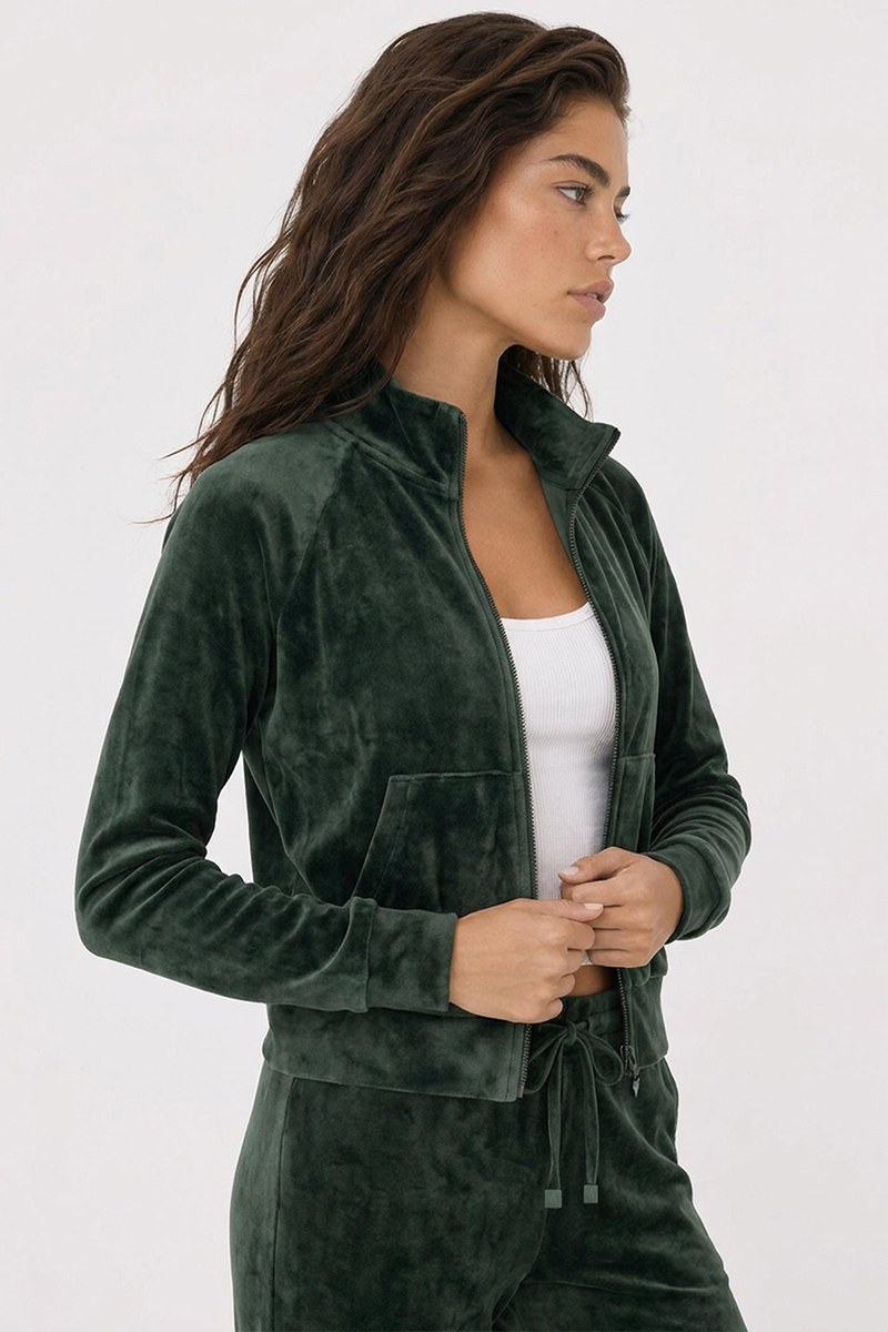 STRASS EMBELLISHED SUPER SOFT VELOUR JACKET-26833090-522