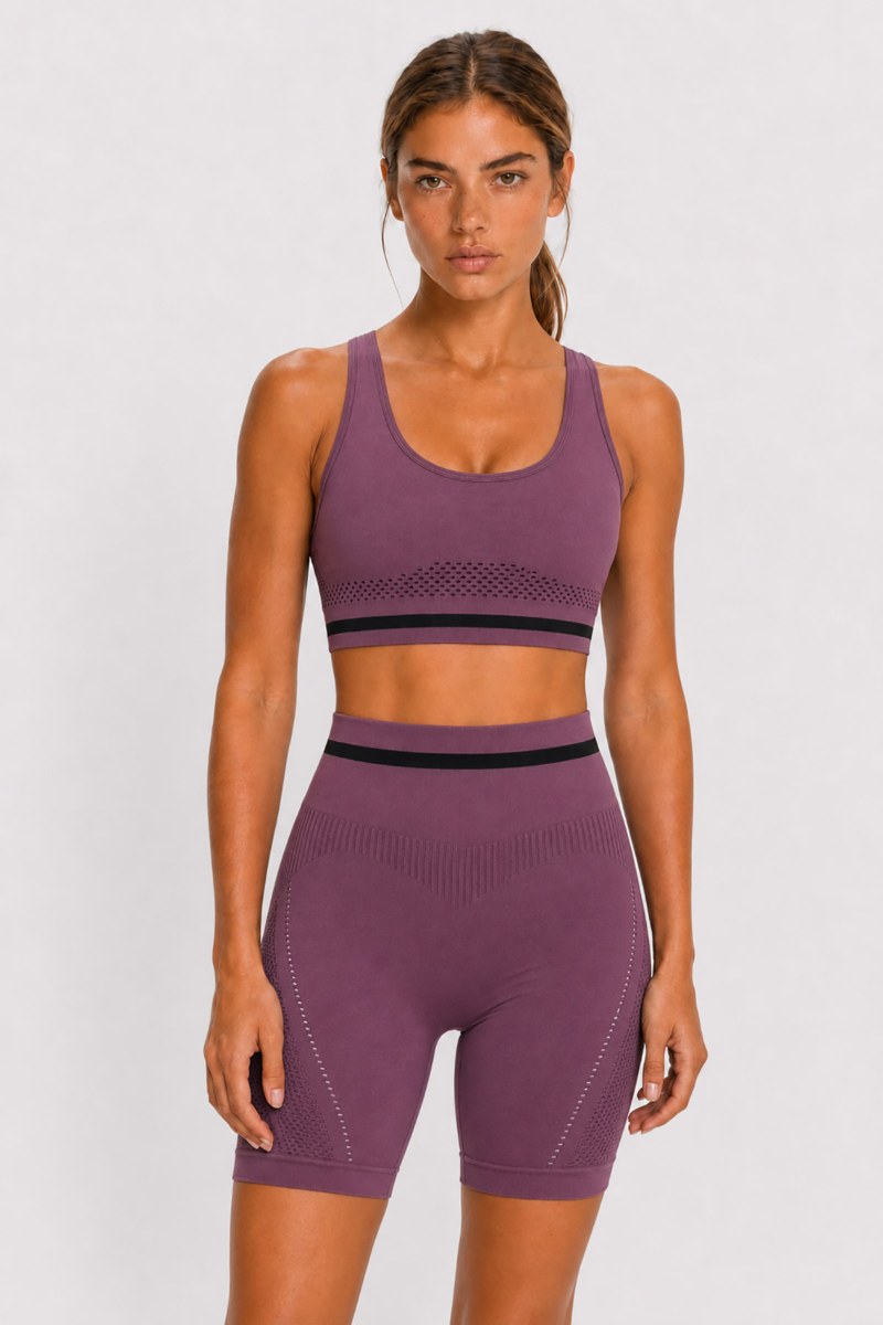 SEAMLESS HIGH WAISTED BIKER LEGGINGS WITH POINTELLE DETAIL-26840036-815