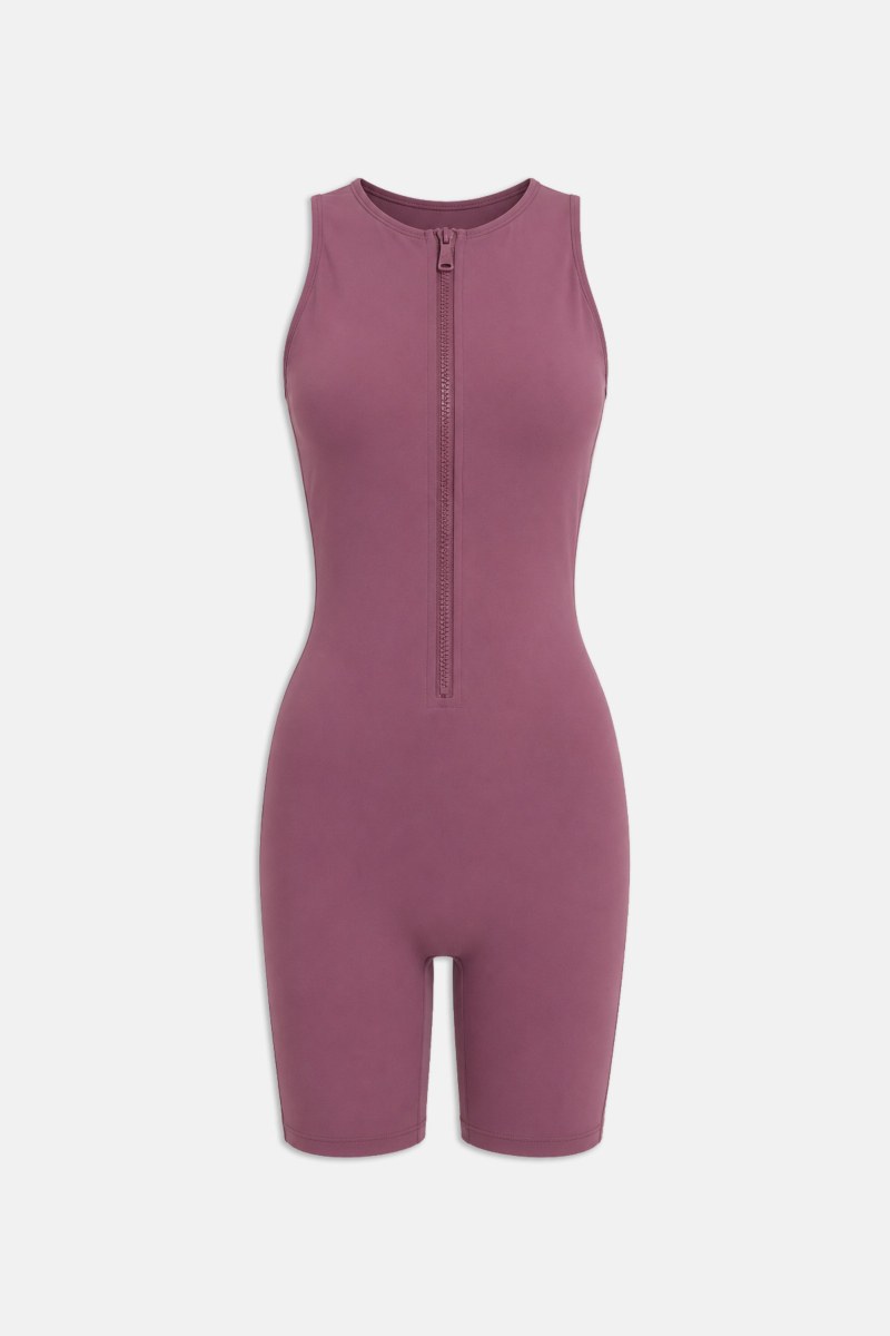 ZIP-FRONT SPORTS JUMPSUIT WITH OPEN BACK-26844040-815