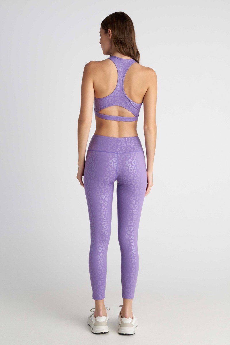 LEOPARD PRINTED HIGH-WAISTED SPORTS LEGGINGS-26845043-805