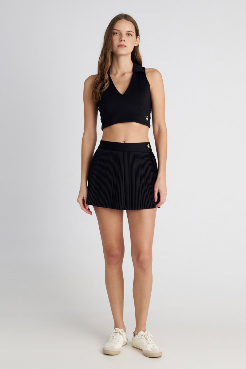 MONOCHROME CROP TOP WITH COLLAR AND OPEN BACK-26848020-110