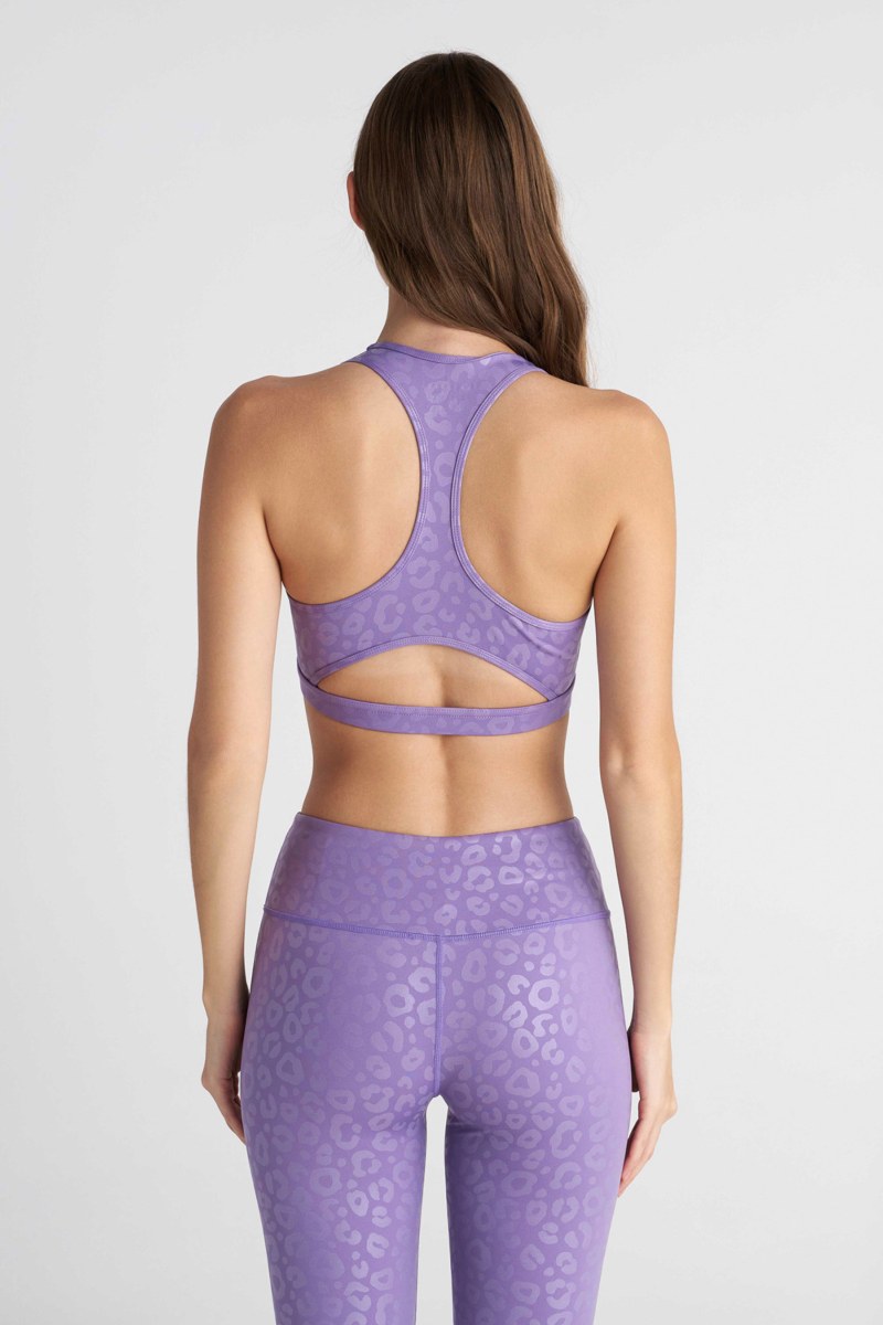 LEOPARD PRINTED SPORTS CROP TOP / BRA-26848023-805